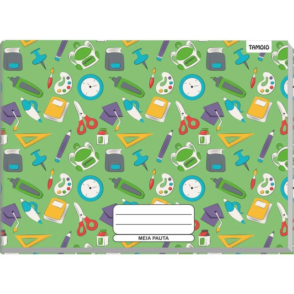 Caderno Desenho Univ Capa Dura Meia Pauta Decor 96F Brochurao Tamoio (Pct.c/04) - imagem 5