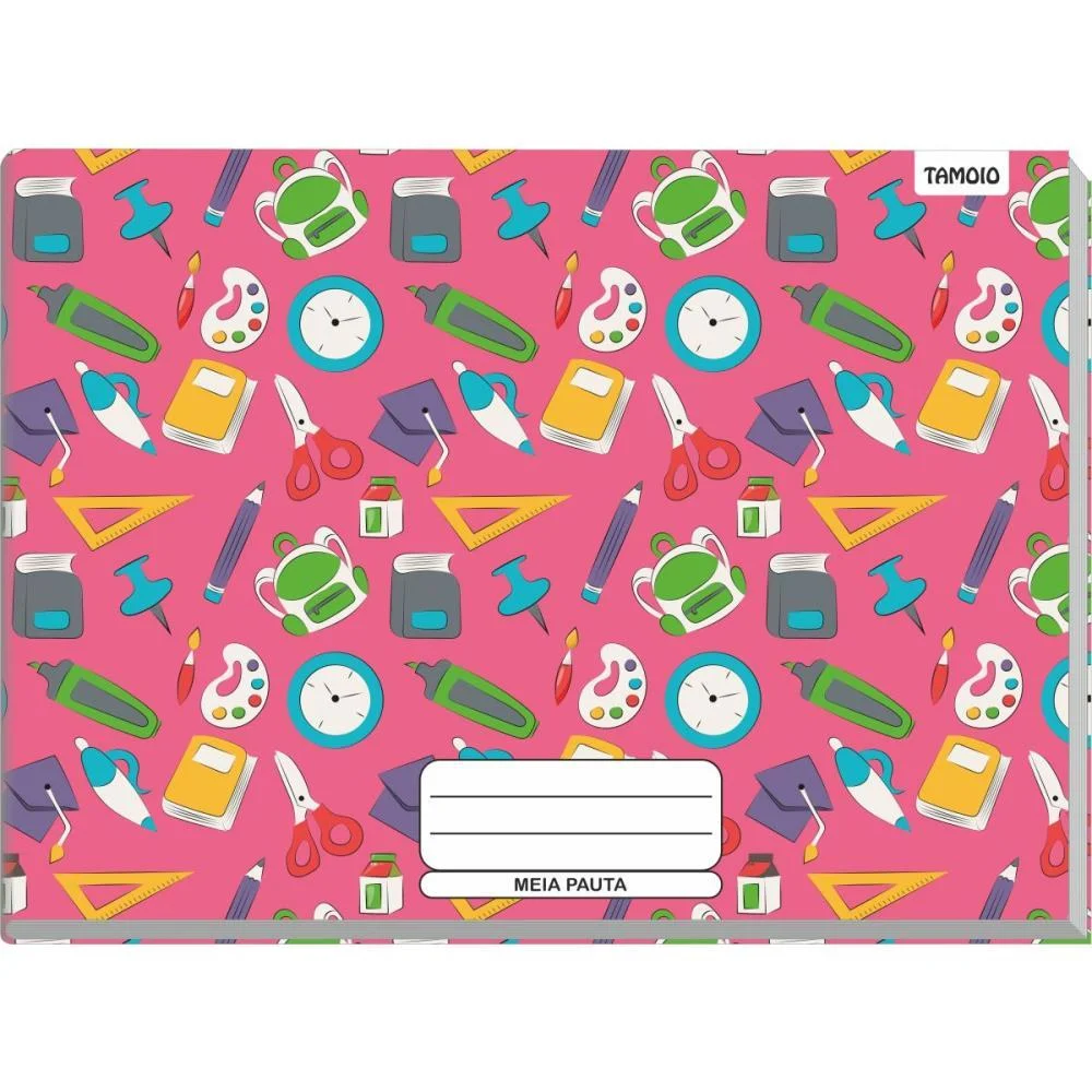 Caderno Desenho Univ Capa Dura Meia Pauta Decor 96F Brochurao Tamoio (Pct.c/04) - imagem 6