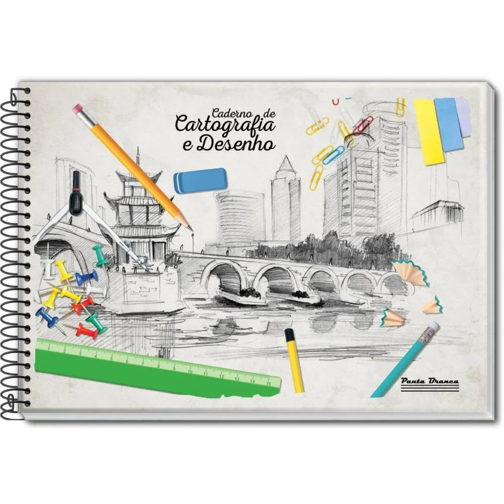 Caderno Desenho Universitario 48Fls. Pauta Branca (Pct.c/10) - imagem 4