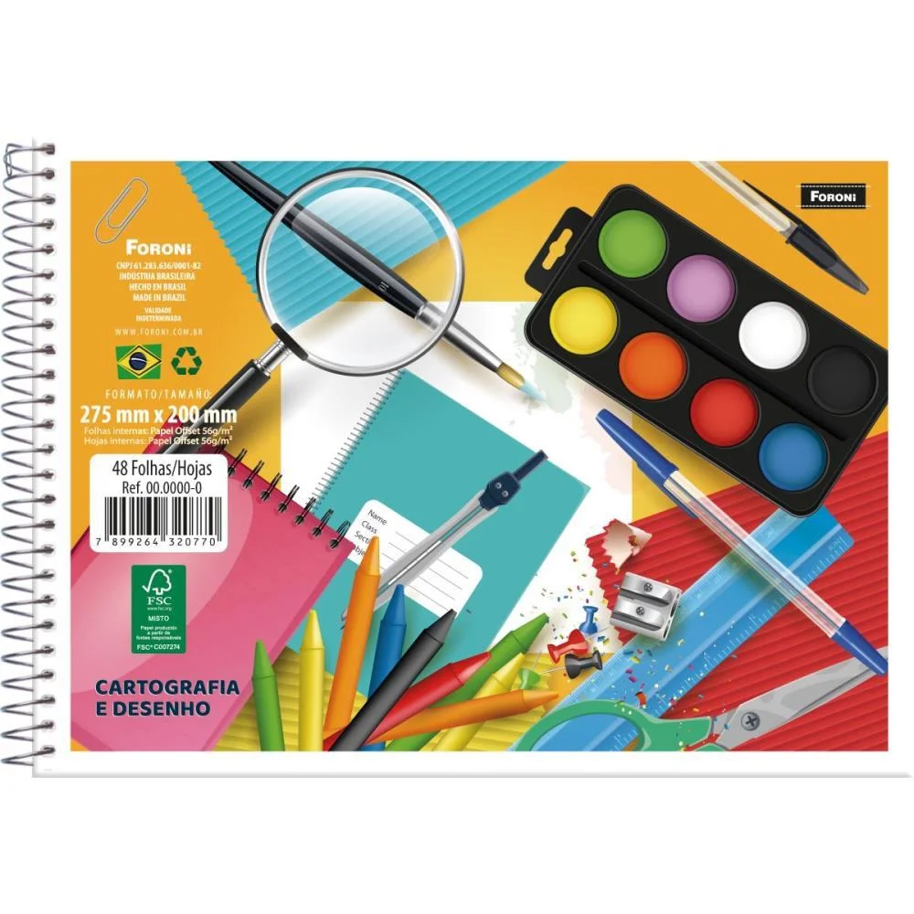 Caderno Desenho Universitario 96Fls. S/Seda Foroni (Pct.c/10) - imagem 3