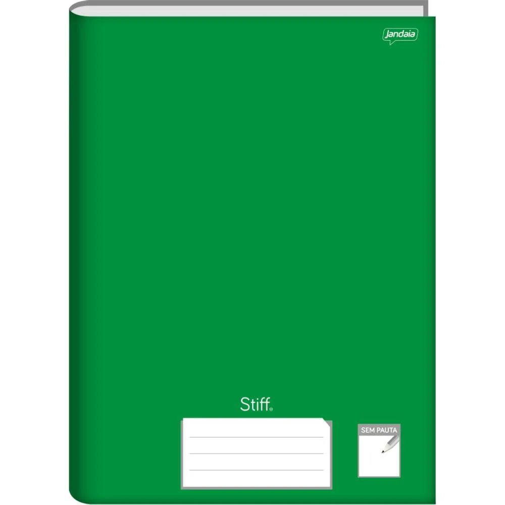 Caderno Brochurao Sem Pauta Stiff 96 Folhas Verde Cd. Jandaia (Pct.c/05) - imagem 2