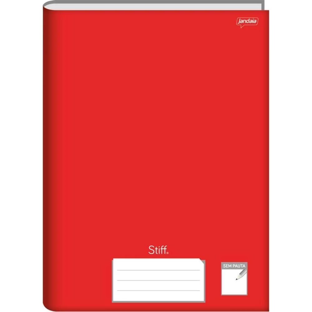 Caderno Brochurao Sem Pauta Stiff 96 Folhas Vermelho Cd. Jandaia (Pct.c/05) - imagem 3