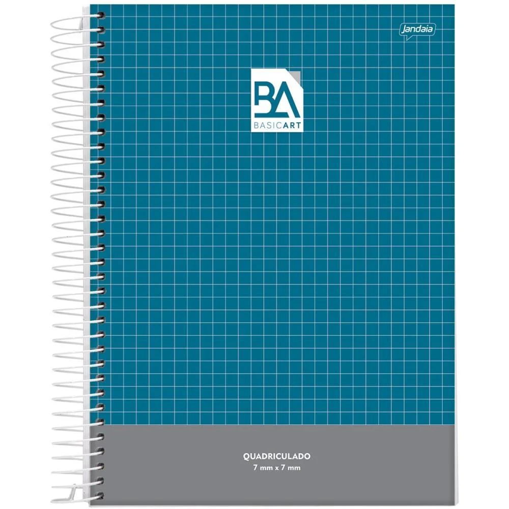 Caderno Quadriculado Univers. 7X7Mm 96F Esp.cd Basic Art Jandaia (Pct.c/04) - imagem 4