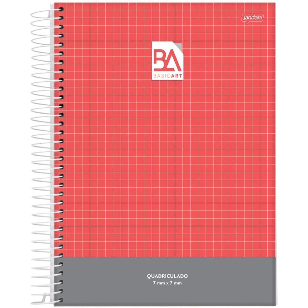 Caderno Quadriculado Univers. 7X7Mm 96F Esp.cd Basic Art Jandaia (Pct.c/04) - imagem 5