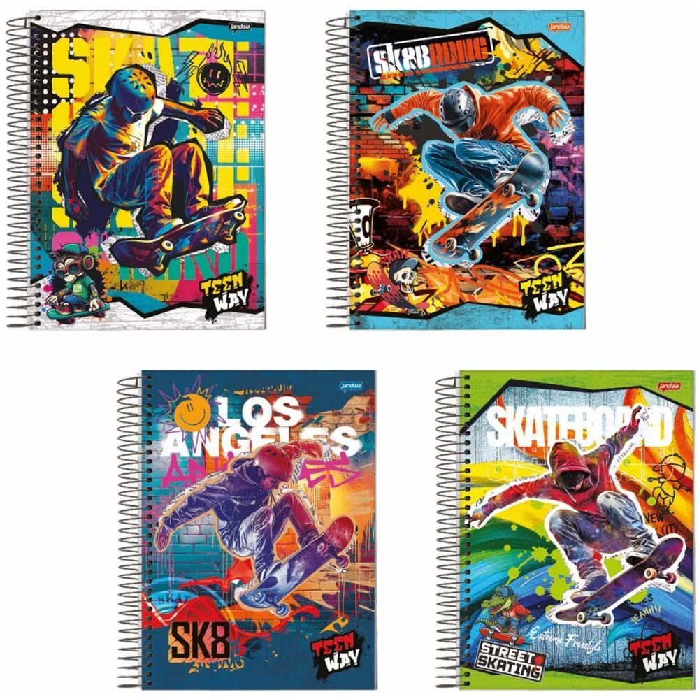Caderno 10X1 Capa Dura Teen Way 200Fls. Jandaia (Pct.c/04) - imagem 2