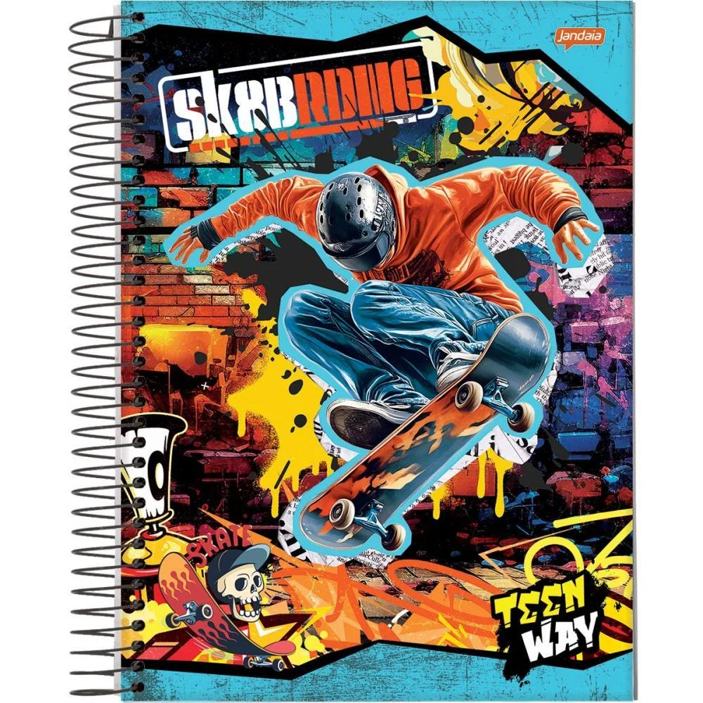 Caderno 10X1 Capa Dura Teen Way 200Fls. Jandaia (Pct.c/04) - imagem 3