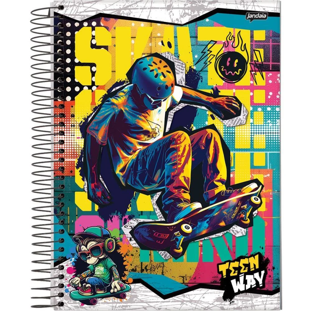 Caderno 10X1 Capa Dura Teen Way 200Fls. Jandaia (Pct.c/04) - imagem 4
