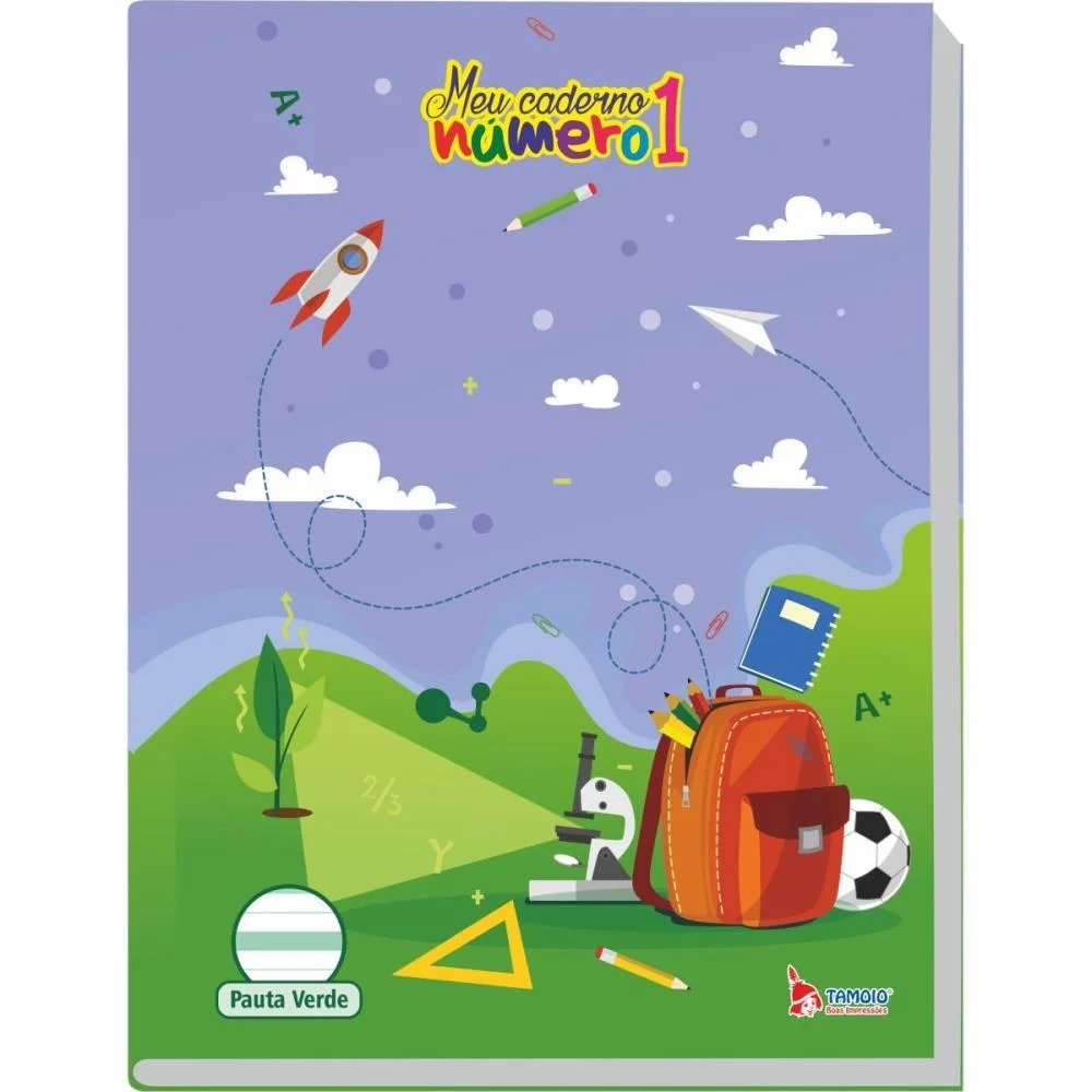 Caderno Caligrafia Capa Dura Numero 1 Pauta Verde 40F 70G. Tamoio (Pct.c/05) - imagem 5