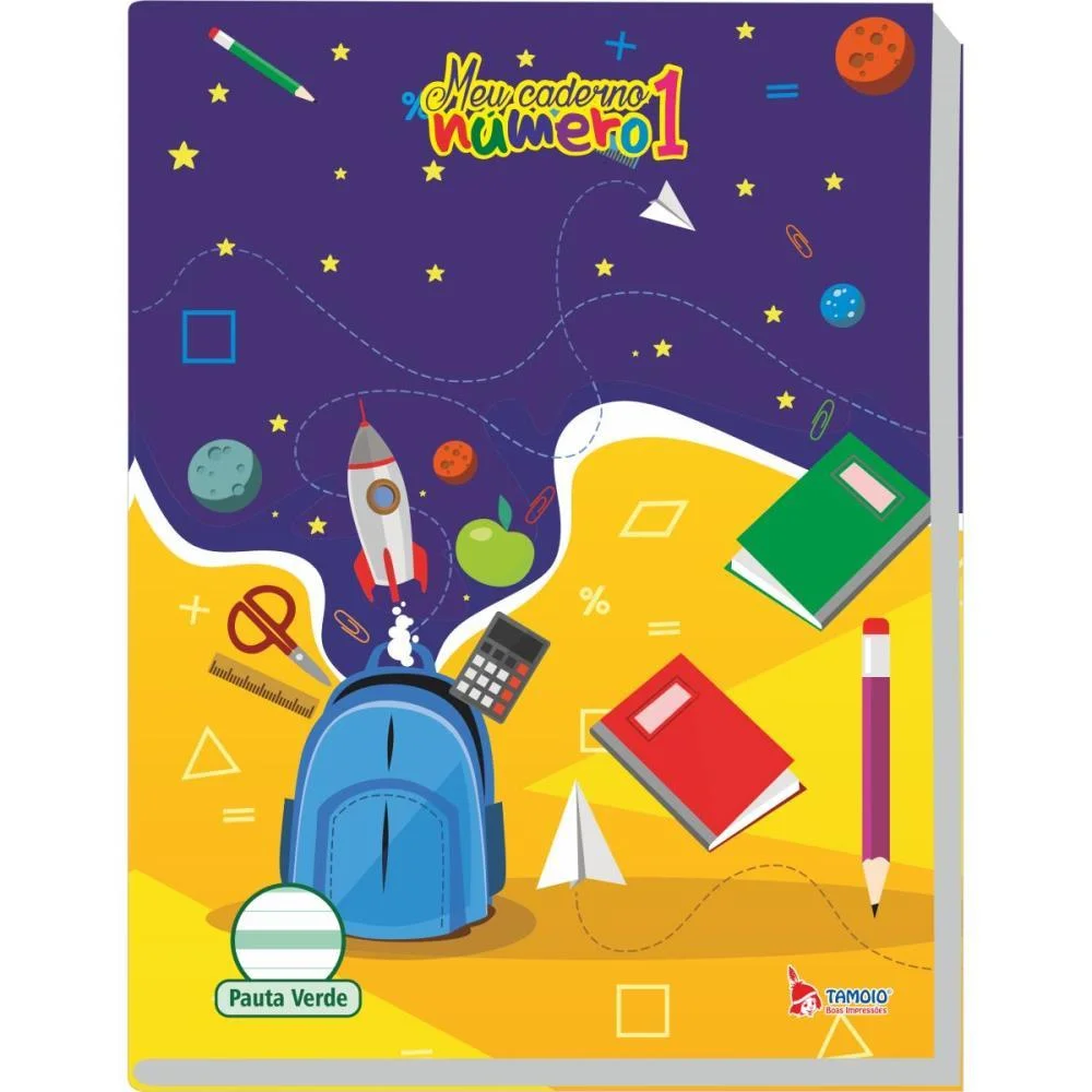 Caderno Caligrafia Capa Dura Numero 1 Pauta Verde 40F 70G. Tamoio (Pct.c/05) - imagem 7
