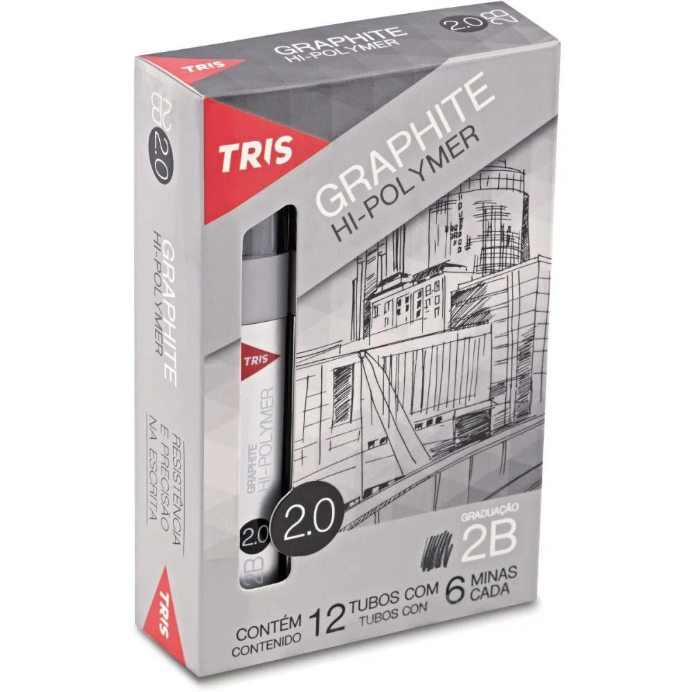 Grafite 2.0Mm Tris 2B 12Tubosx06Minas Summit (Caixinha) - imagem 2