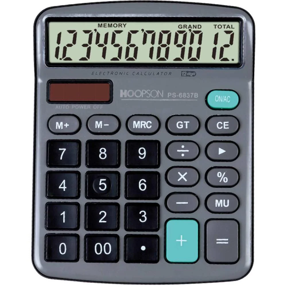 Calculadora De Mesa 12Digitos Bat/Solar Cinza Mercoriental (Unidade) - imagem 3