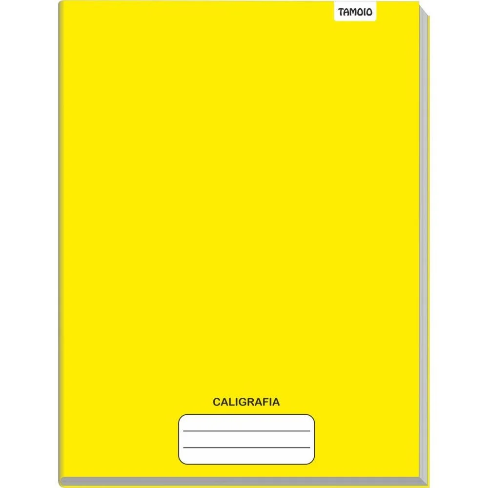 Caderno Caligrafia Capa Dura Liso 48Fl Brochurao Amarelo Tamoio (Pct.c/05) - imagem 2