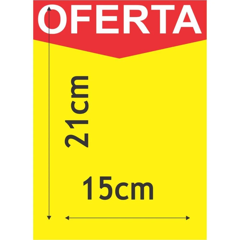 Cartaz Para Marcacao Oferta Amarelo A5 250G 15X21Cm Radex (Pct.c/100) - imagem 2
