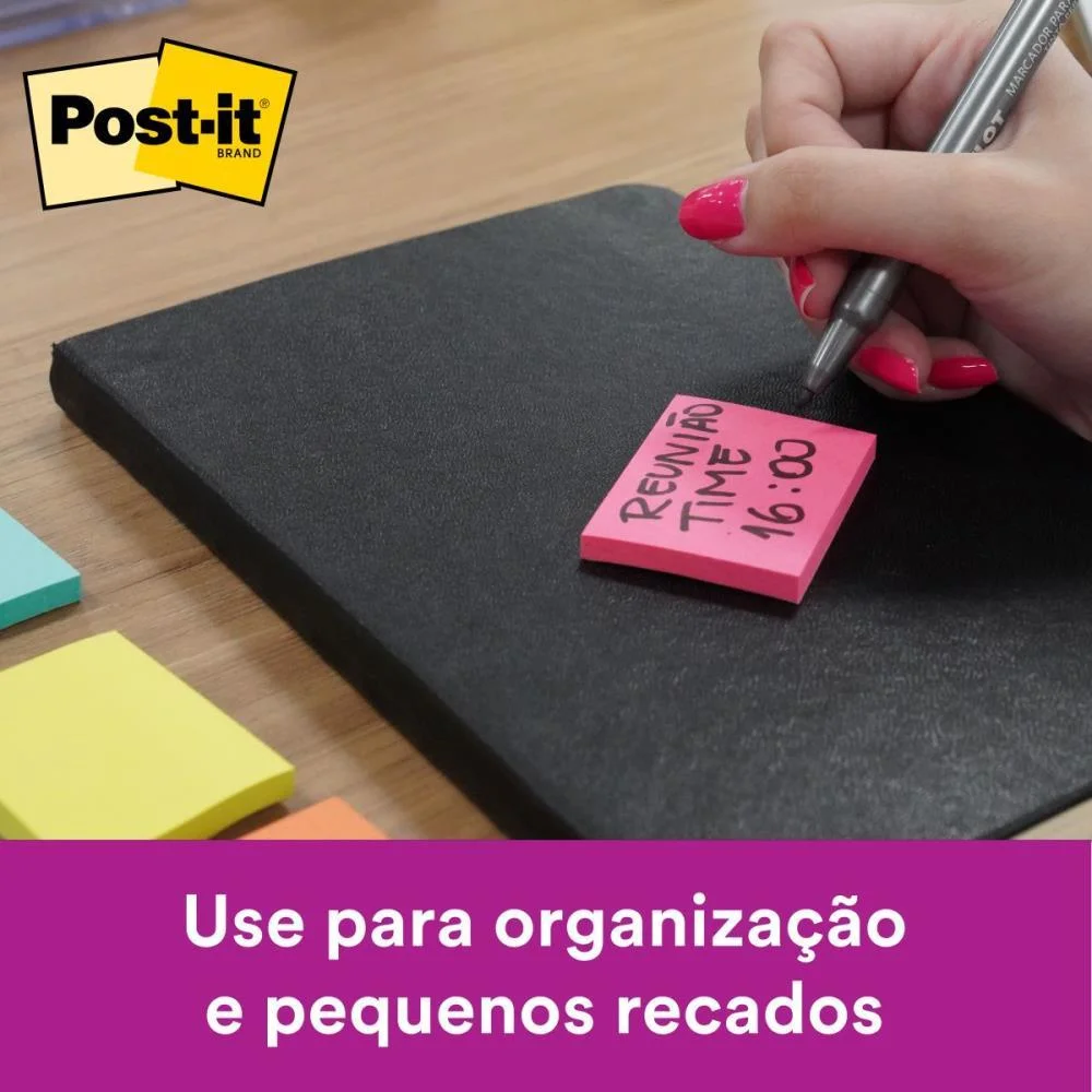 Bloco De Recado Post-It 653 Tropical 38X50Mm 50Fl. 3M (Pct.c/04) - imagem 5