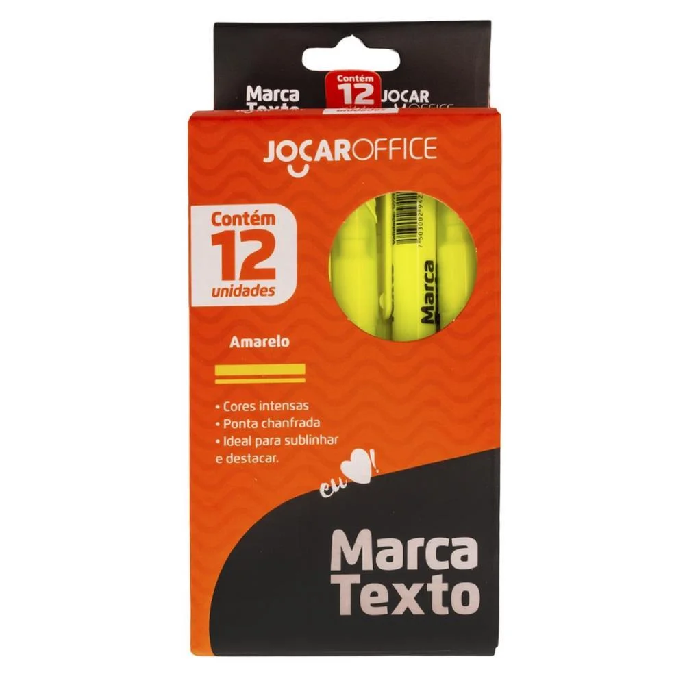 Caneta Marca Texto Jocar Amarela Leonora (Cx.c/12) - imagem 2