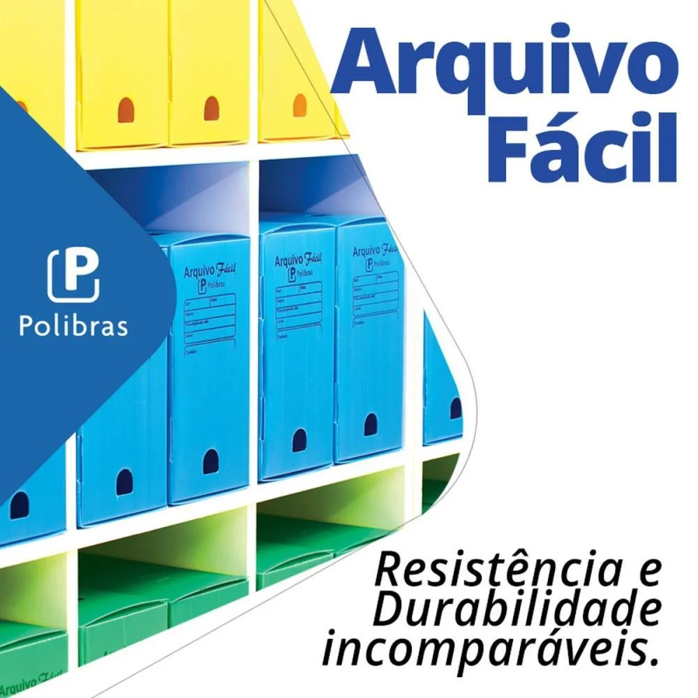 Arquivo Morto Polipropileno Facil Novaonda Preto Polibras (Pct.c/10) - imagem 6