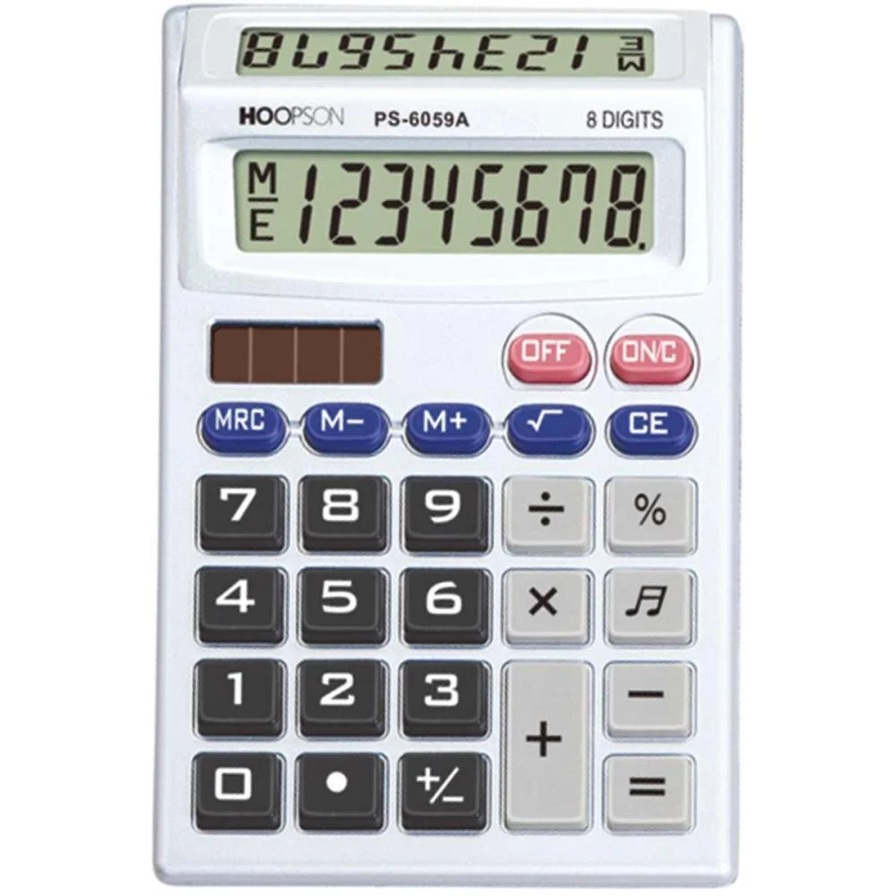 Calculadora De Mesa 8Digitos Pilha Visor Duplo Cz Mercoriental (Unidade) - imagem 3