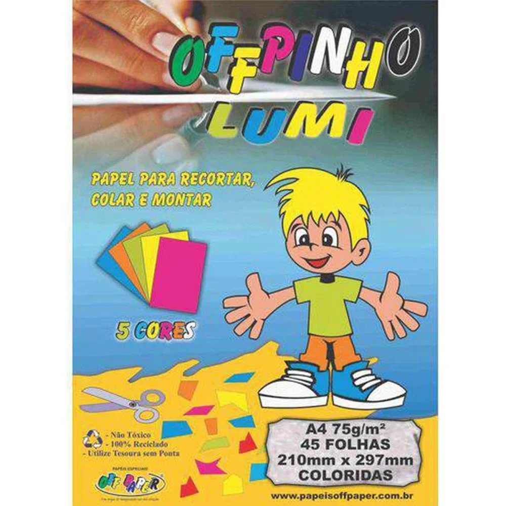 Bloco Para Educacao Artistica Offpinho Lumi A4 120G 25Fls. Off Paper (Pacote) - imagem 3