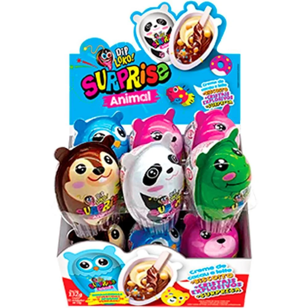 Doce Dip Loko Surprise Animal Danilla Foods (Dp.c/12) - imagem 3