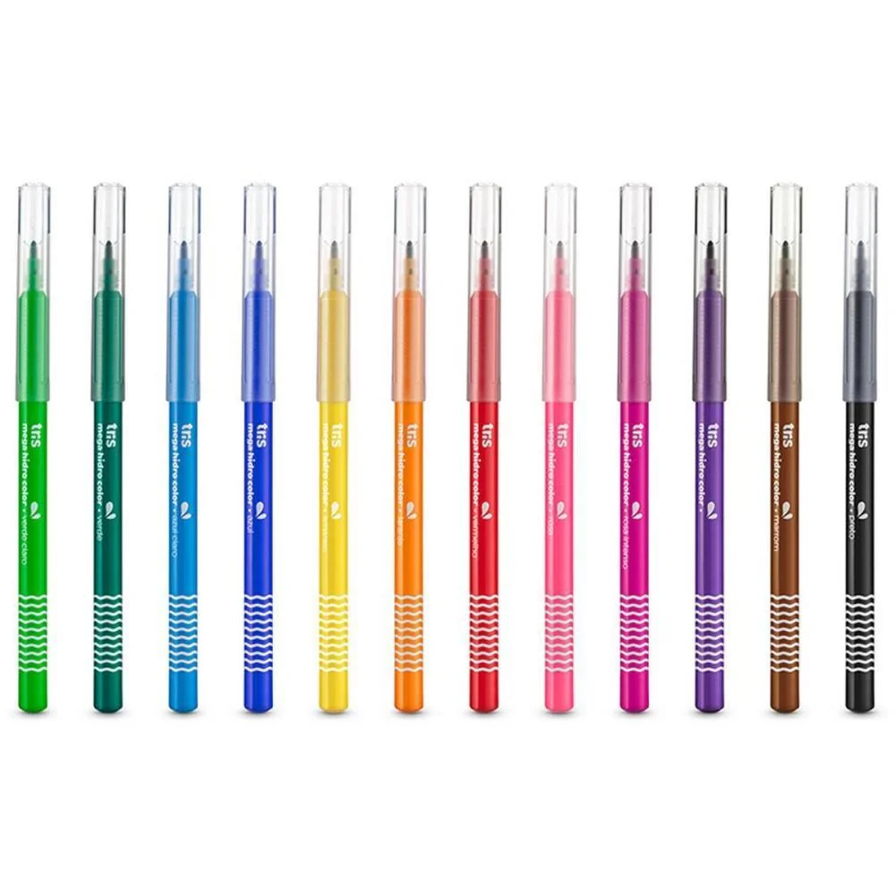 Caneta Hidrografica Mega Hidro Color 12 Cores Summit (Pct.c/06) - imagem 4