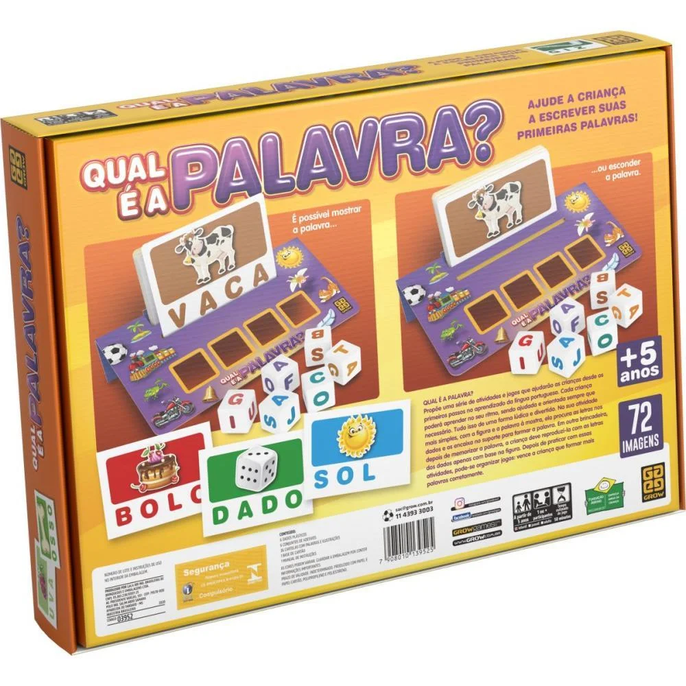 Jogo De Tabuleiro Qual E A Palavra Grow (Unidade) - imagem 4