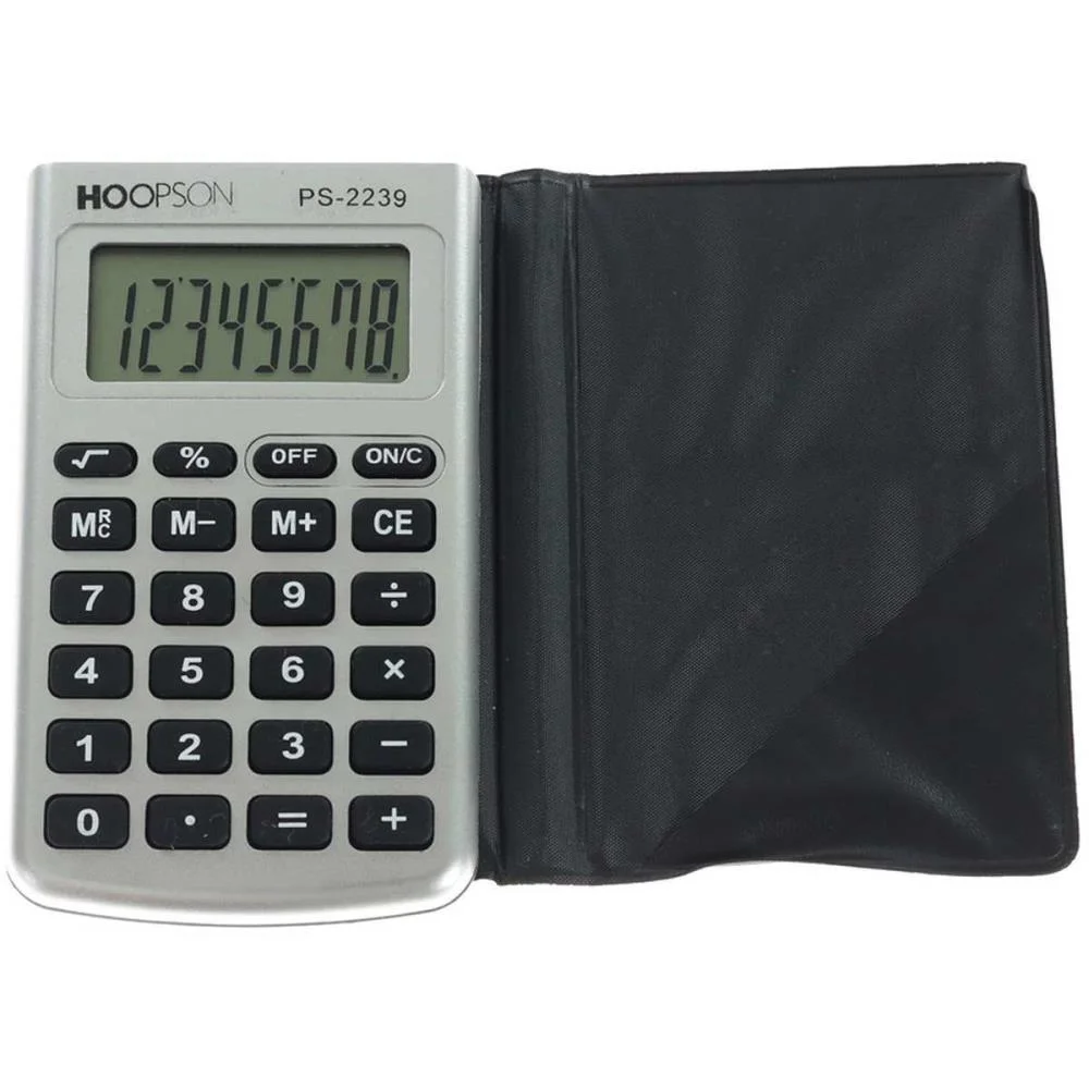 Calculadora De Bolso 8Digitos C/Capa Bateria Prata Mercoriental (Unidade) - imagem 3