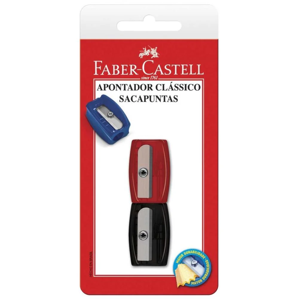 Apontador Sem Deposito Simples Classico Sortido Faber-Castell (Bl.c/02) - imagem 3
