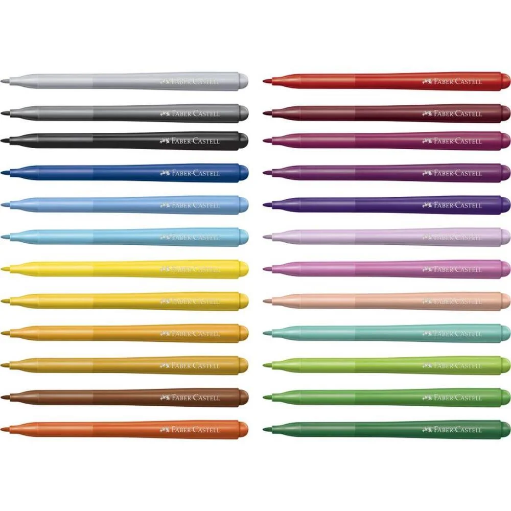 Caneta Hidrografica Vai E Vem 24 Cores Faber-Castell (Pct.c/03) - imagem 4