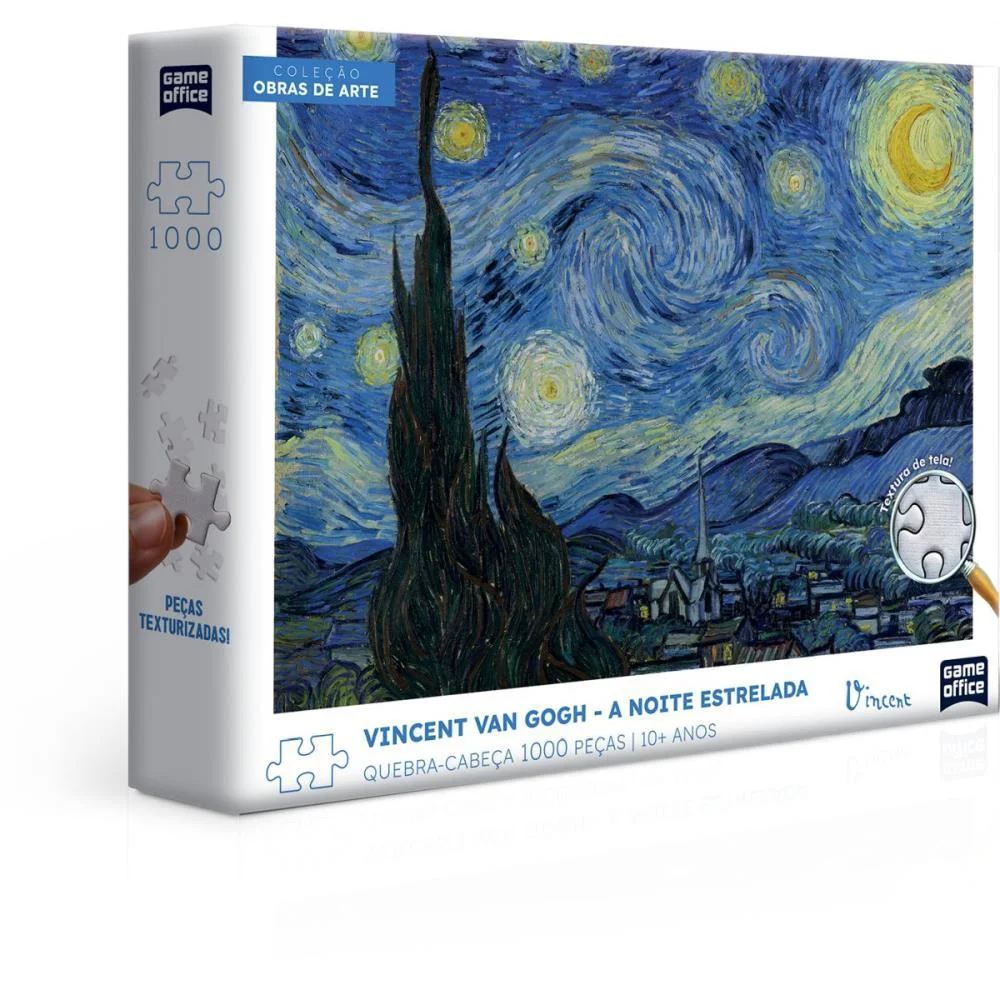 Quebra-Cabeca Cartonado Van Gogh Noite Estrelada 1000P Toyster (Unidade) - imagem 5
