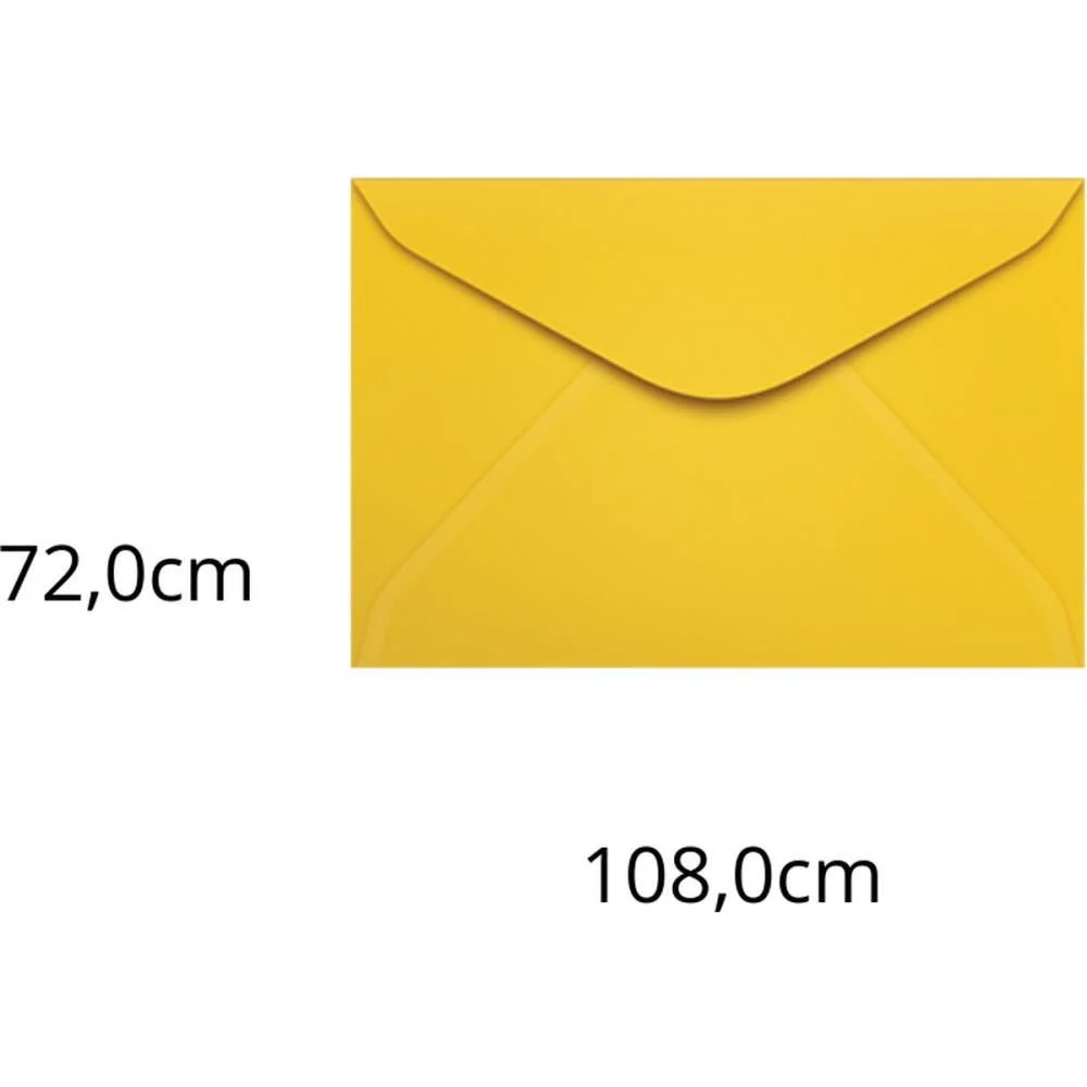Envelope Colorido Visita 72X108 Amarelo Rio De Jan.80G Scrity (Pct.c/100) - imagem 2