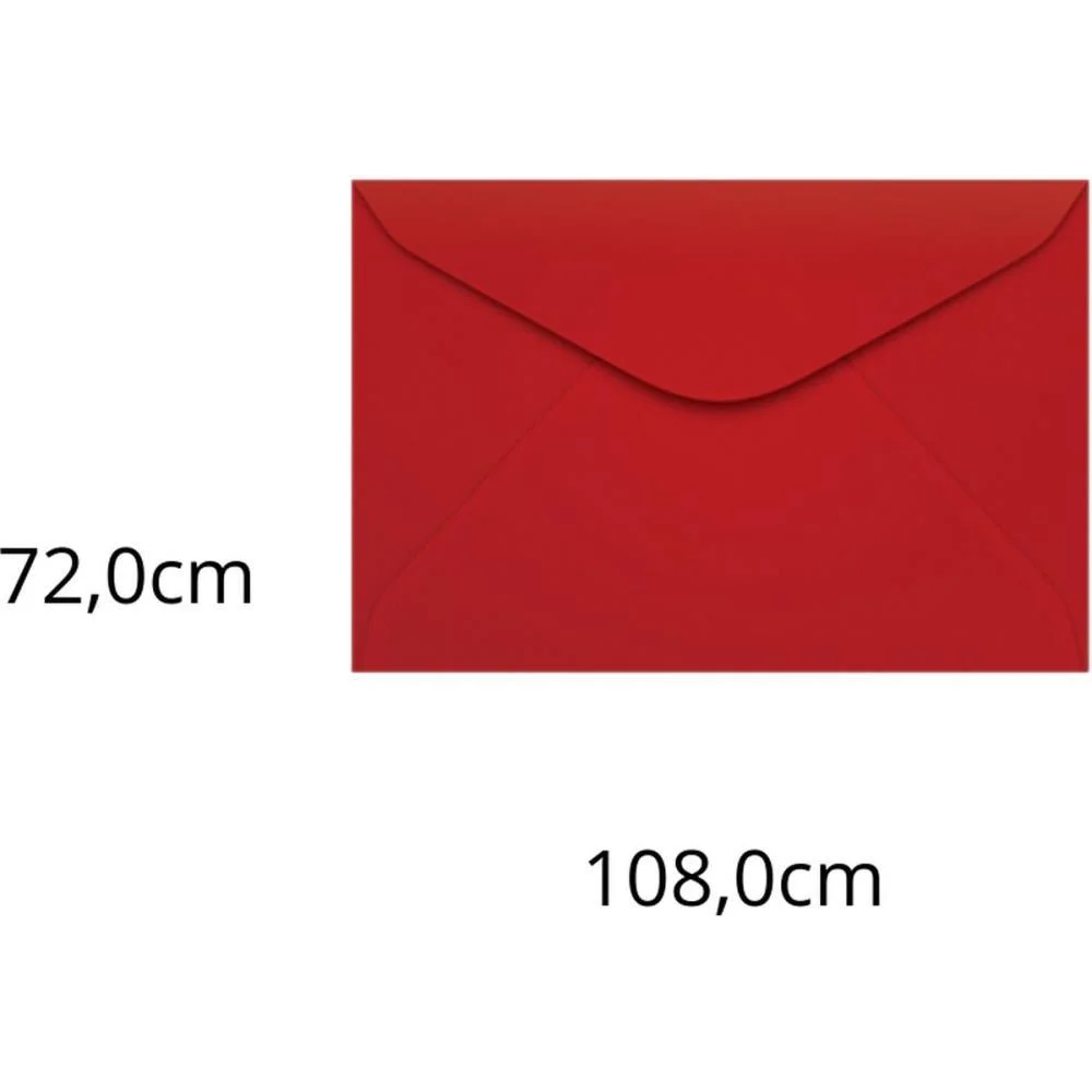 Envelope Colorido Visita 72X108 Vermelho Toquio 80G Scrity (Pct.c/100) - imagem 3