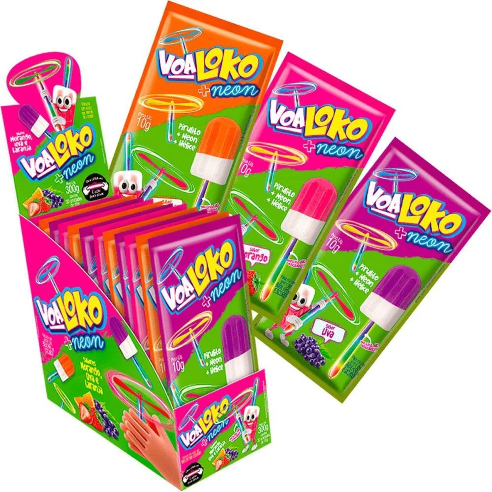 Doce Dip Loko Voa Neon Danilla Foods C/ 30 Unidades - imagem 2