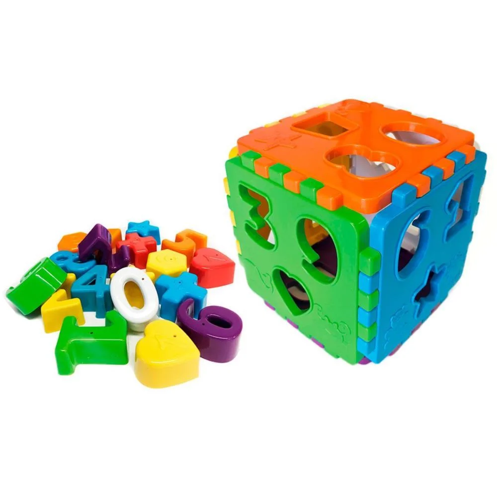 Brinquedo Educativo Cubo Educa Mais C/Blocos Kendy Brinquedos (Unidade) - imagem 4