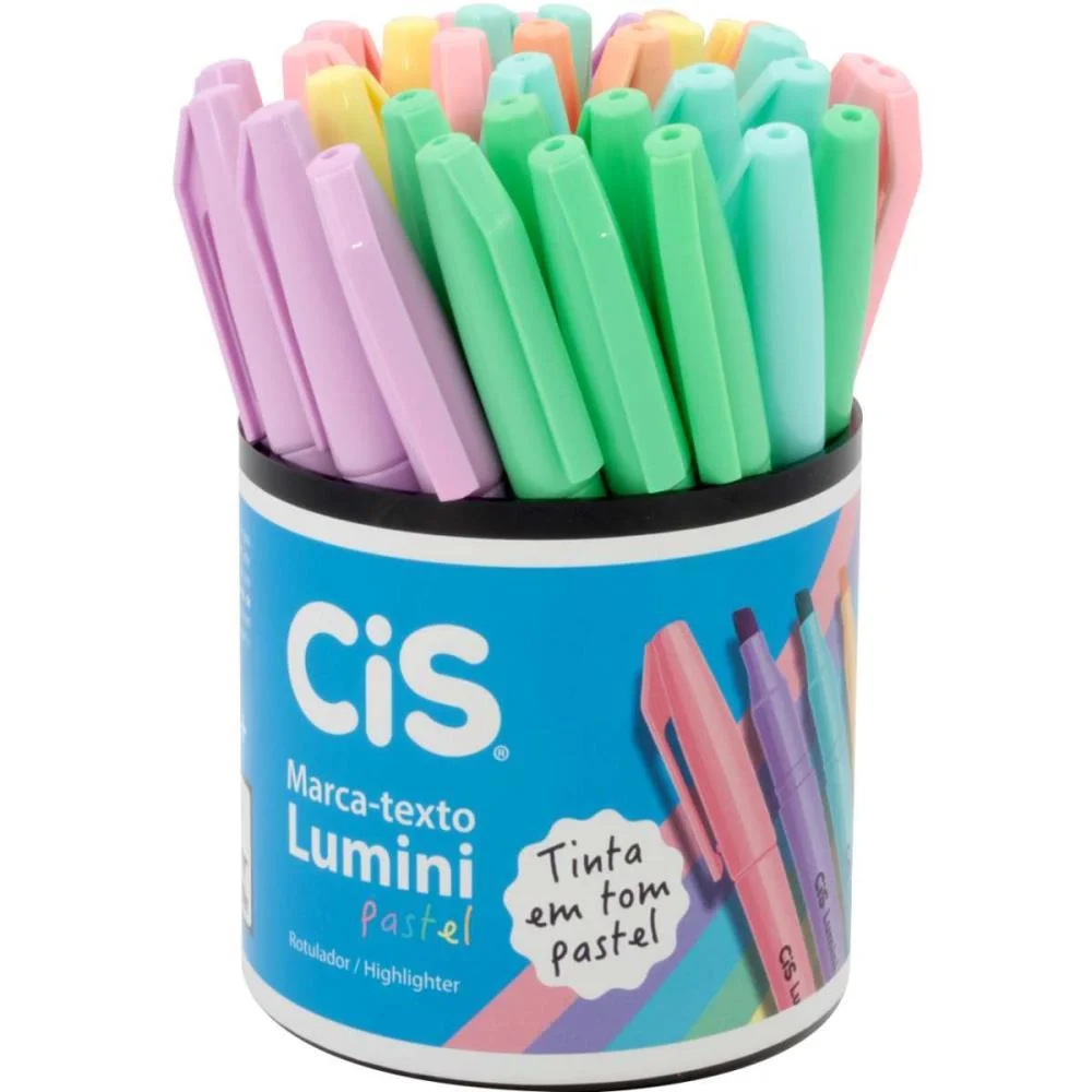 Caneta Marca Texto Cis Lumini Tons Pastel Sortid. Sertic (Pote-36) - imagem 2