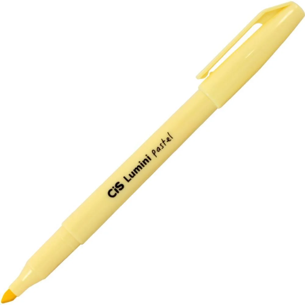 Caneta Marca Texto Cis Lumini Amarelo Pastel Sertic (Cx.c/12) - imagem 4