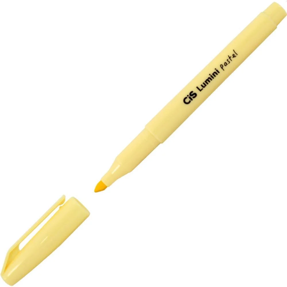 Caneta Marca Texto Cis Lumini Amarelo Pastel Sertic (Cx.c/12) - imagem 5
