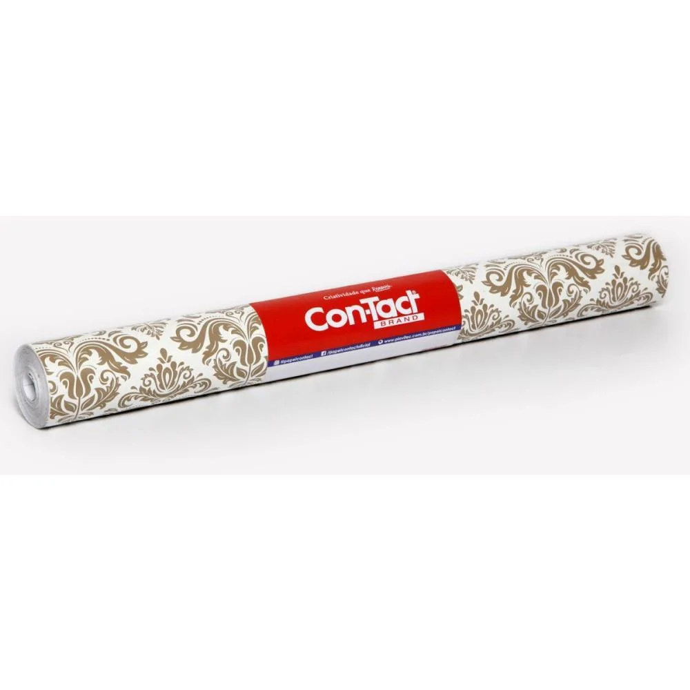 Contact Decorado 45Cmx10M Arabesco Bronze Contact (Rolo) - imagem 2
