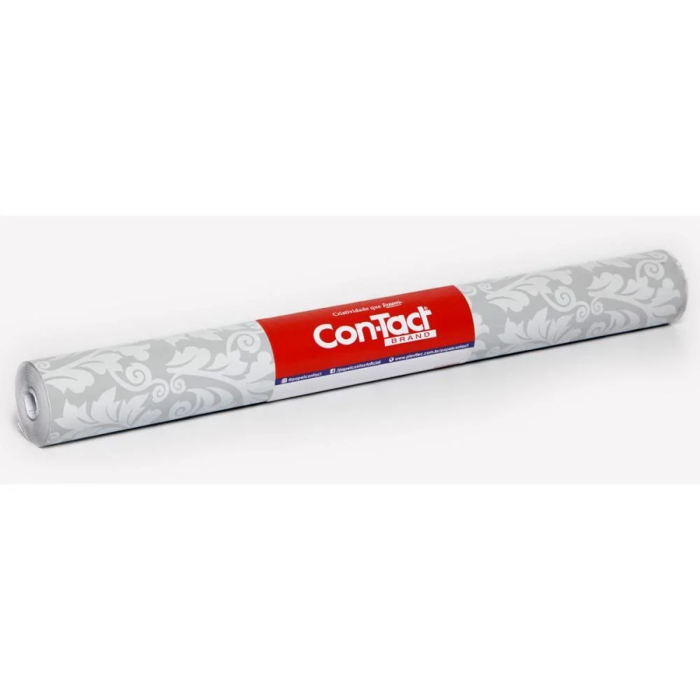 Contact Decorado 45Cmx10M Arabesco Cinza Contact (Rolo) - imagem 3