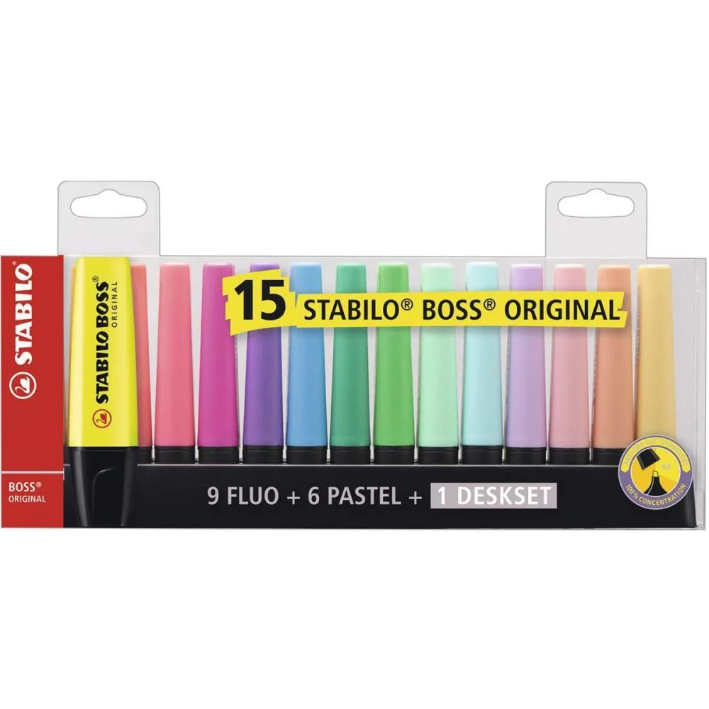 Caneta Marca Texto Stabilo Boss 15Cores Sertic (Est.c/15) - imagem 3