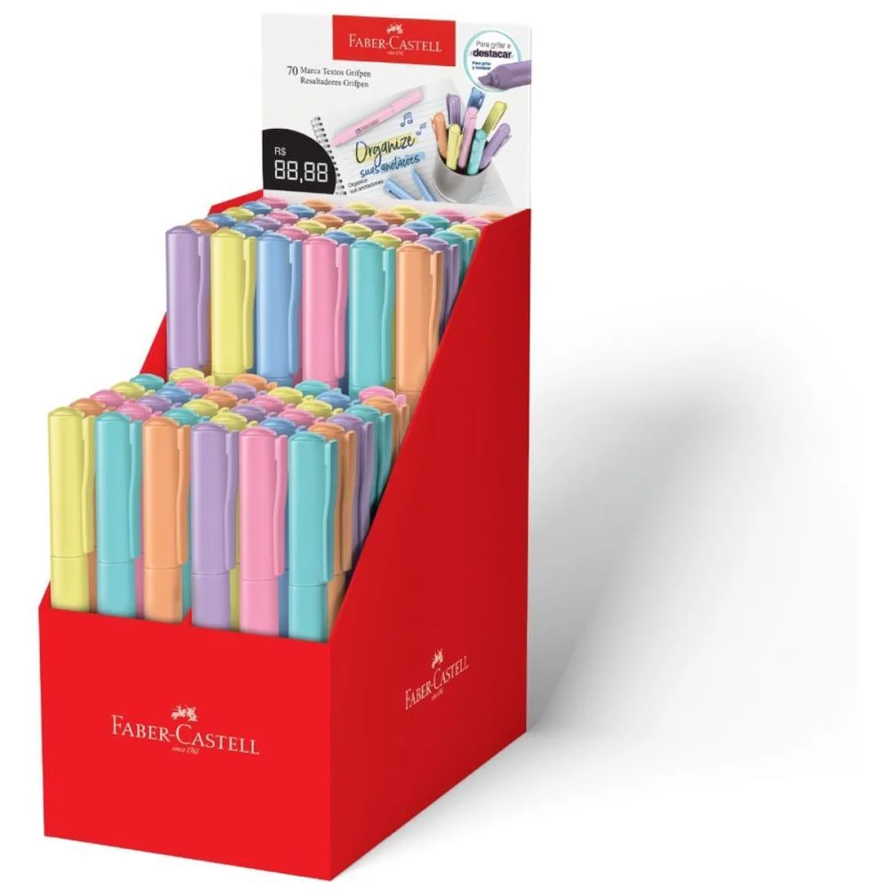 Caneta Marca Texto Grifpen Cores Sortidas Faber-Castell (Dp.c/70) - imagem 2
