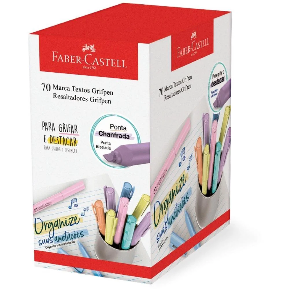 Caneta Marca Texto Grifpen Cores Sortidas Faber-Castell (Dp.c/70) - imagem 4