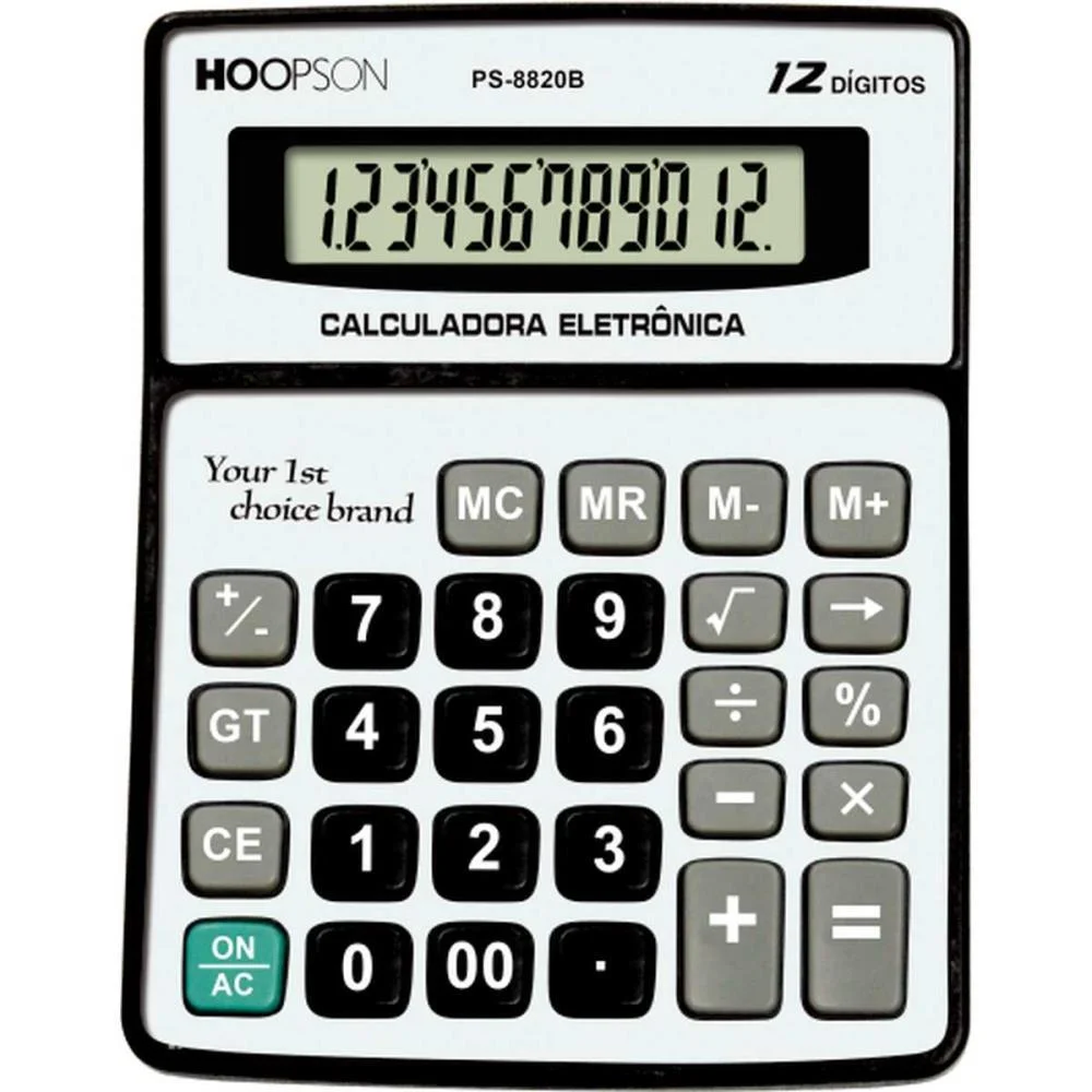 Calculadora De Mesa 12Digitos Pilha Aaa Cinza Mercoriental (Unidade) - imagem 3