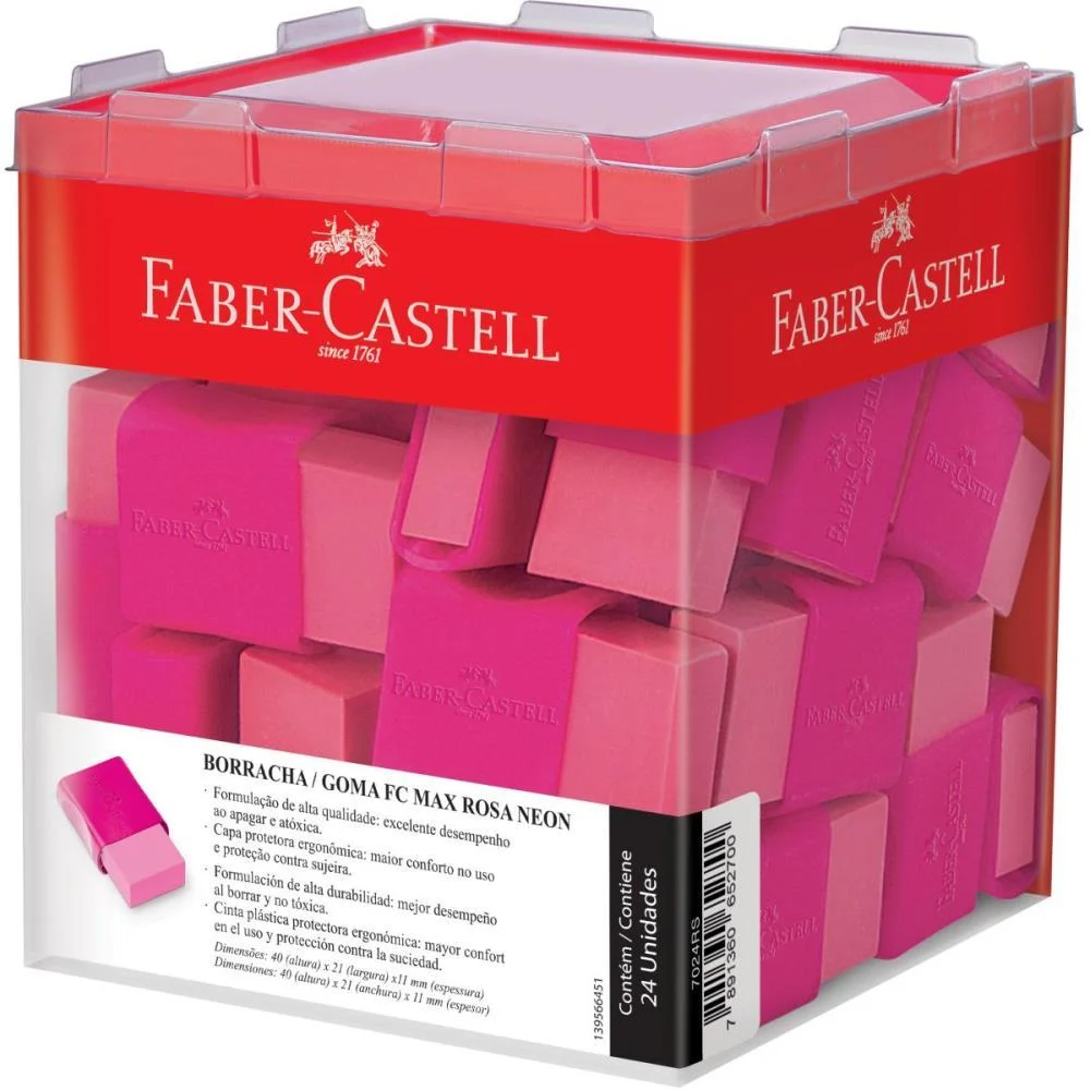 Borracha Colorida Fc Max Rosa Faber-Castell (Dp.c/24) - imagem 2