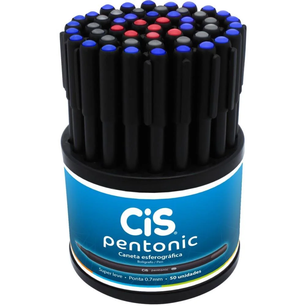 Caneta Esferografica Cis Pentonic 0,7Mm 3 Cores Sor Sertic C/ 50 Unidades - imagem 3