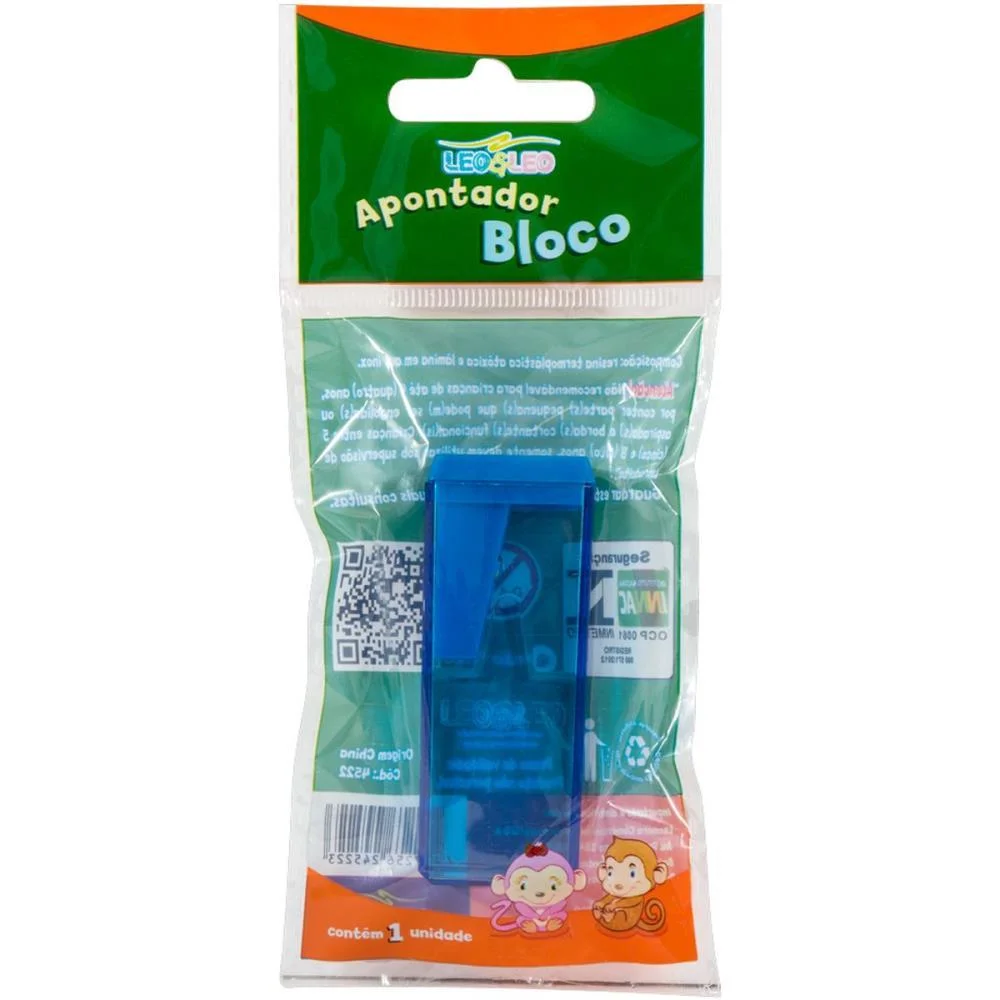 Apontador Com Deposito Bloco 6Cm Bl.c/01 Sortidos Leonora (Cx.c/24) - imagem 5