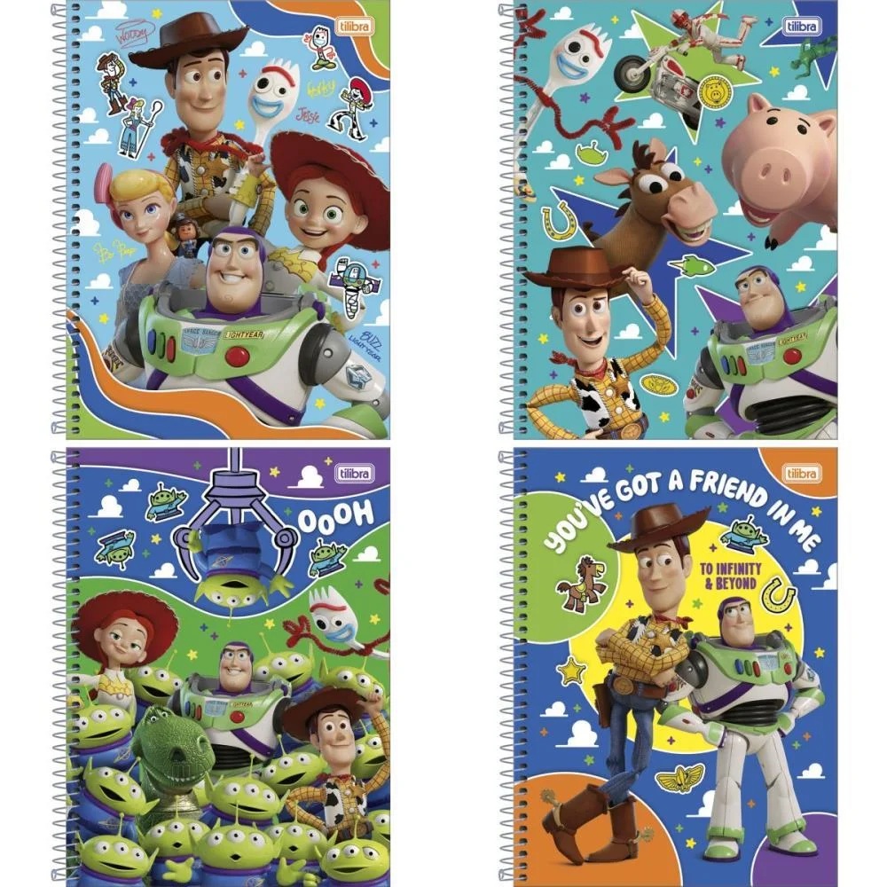 Caderno 01X1 Capa Dura Toy Story 80Fls. Tilibra (Pct.c/04) - imagem 3