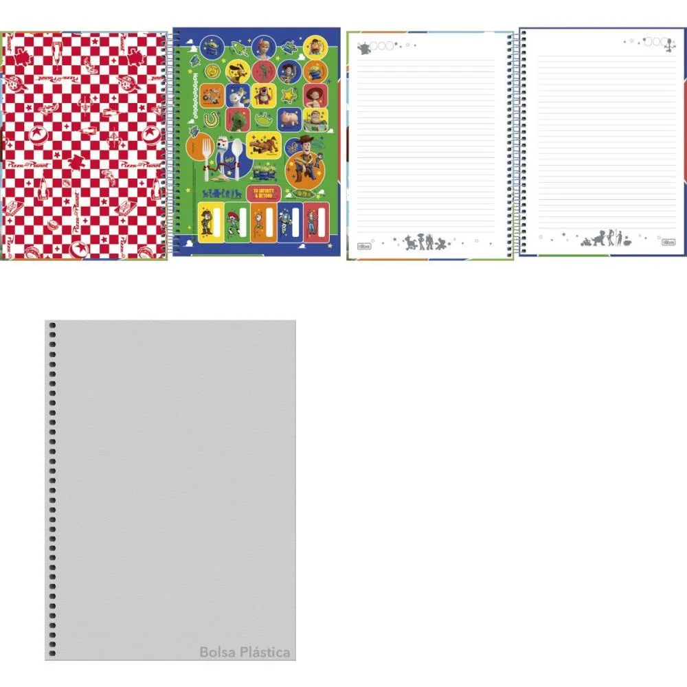 Caderno 01X1 Capa Dura Toy Story 80Fls. Tilibra (Pct.c/04) - imagem 4