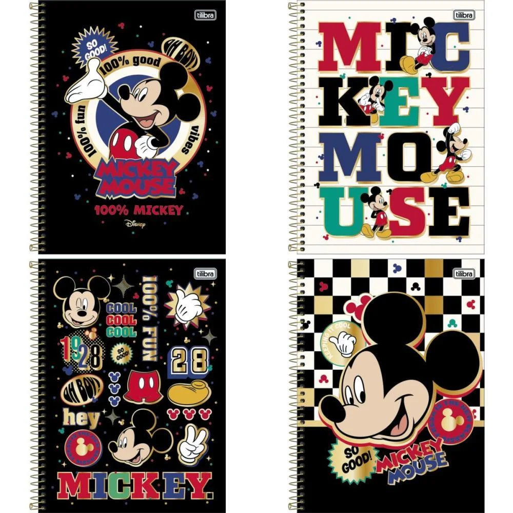 Caderno 10X1 Capa Dura Mickey 160Fls. Tilibra (Pct.c/04) - imagem 2