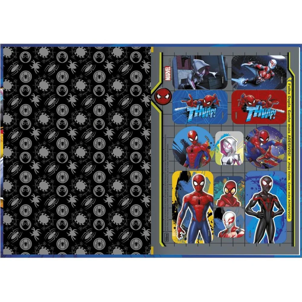 Caderno Brochura 1/4 Capa Dura Spider-Man 80Fls. Tilibra (Pct.c/05) - imagem 3