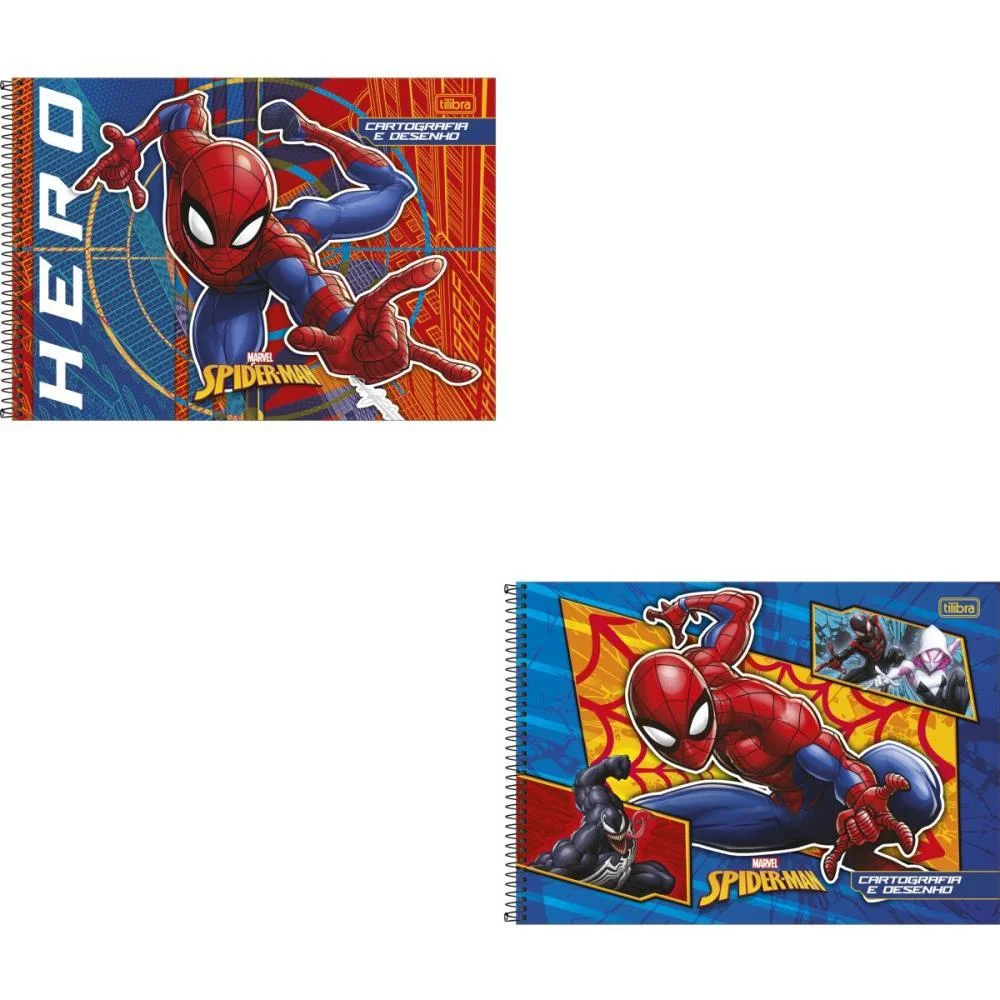Caderno Desenho Univ Capa Dura Spider-Man 80Fls. Tilibra (Pct.c/04) - imagem 2